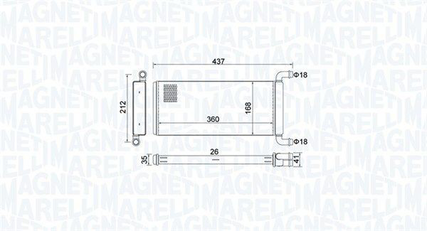 350218451000 Magneti Marelli Chłodnica nagrzewnicy (ogrzewacza)